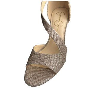 JESSICA SIMPSON Shimmer Gold Glitter Sandal | NEW | Size 10